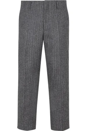 DRIES VAN NOTEN Heren, Broeken, Grijs, Maat: XL Wol