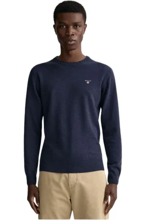 GANT Heren, Truien, Blauw, Maat: L Wol