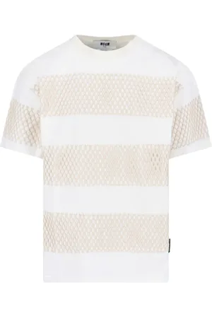 Msgm Heren, Tops, Wit, Maat: XS Katoen