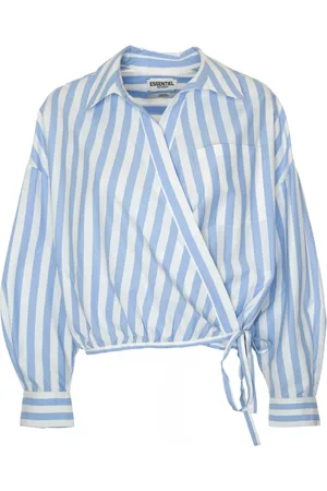 Essentiel Antwerp Dames, Blouses & Shirts, Blauw, Maat: S Katoen