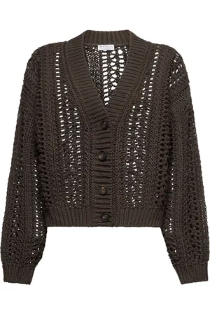 Brunello Cucinelli Dames, Truien, Bruin, Maat: M Katoen