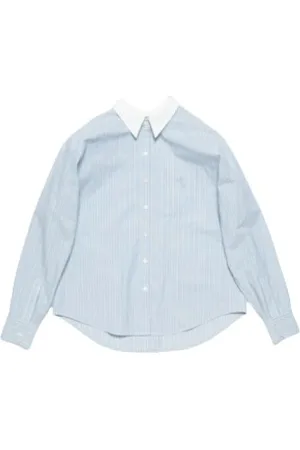 Acne Studios Dames, Blouses & Shirts, Blauw, Maat: M Katoen