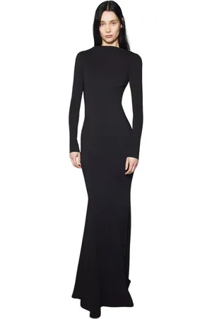 MUGLER Dames, Jurken, Zwart, Maat: S Leer