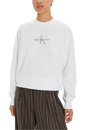 Calvin Klein Dames, Sweatshirts & Hoodies, Wit, Maat: XS Katoen