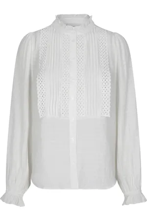 Lollys Laundry Dames, Blouses & Shirts, Wit, Maat: M Poliester