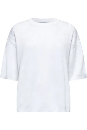 Brunello Cucinelli Dames, Tops, Wit, Maat: S Katoen