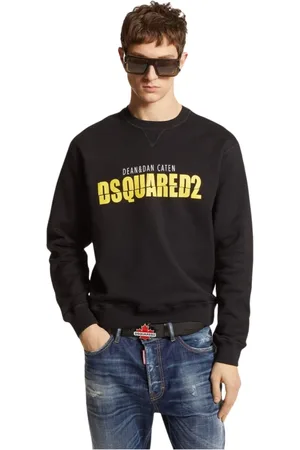 Dsquared2 Heren, Sweatshirts & Hoodies, Zwart, Maat: XL Katoen