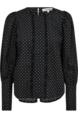 Co`Couture Dames, Blouses & Shirts, Zwart, Maat: XS Katoen