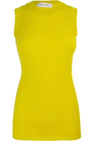 Sportmax Dames, Tops, Geel, Maat: S Katoen