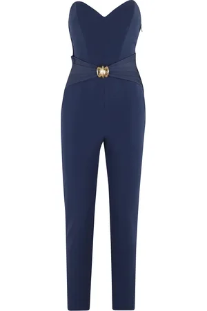 Elisabetta Franchi Dames, Jumpsuits & Playsuits, Blauw, Maat: M Poliester