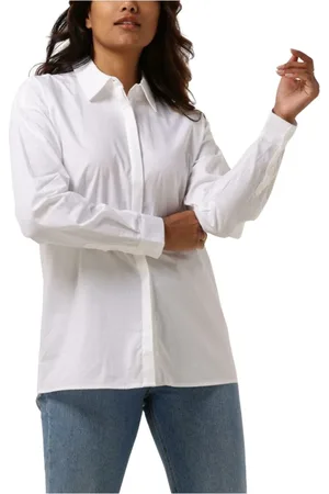 My Essential Wardrobe Dames, Blouses & Shirts, Wit, Maat: S Katoen
