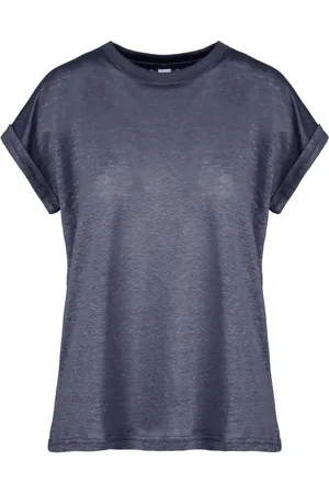 Bomboogie Dames, Tops, Blauw, Maat: XS Linnen