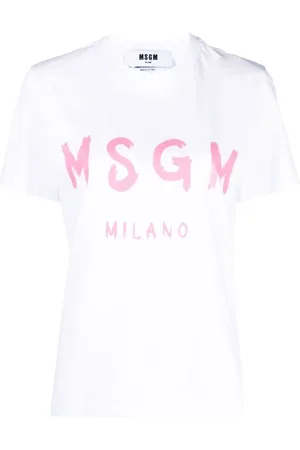 Msgm Dames, Tops, Wit, Maat: M Katoen