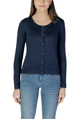 Liu Jo Dames, Truien, Blauw, Maat: M Viscose