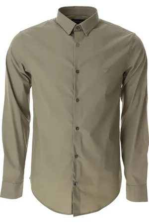 Emporio Armani Heren, Overhemden, Groen, Maat: 2XL