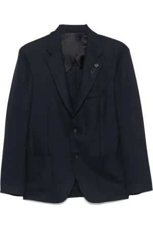 LARDINI Heren, Jassen, Blauw, Maat: 3XL Wol