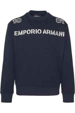 Emporio Armani Heren, Sweatshirts & Hoodies, Blauw, Maat: M Katoen