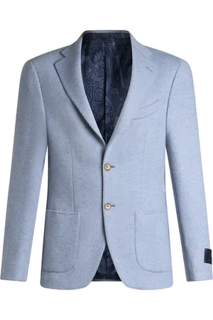 Etro Heren, Jassen, Blauw, Maat: L Wol