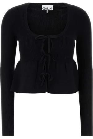 Ganni Dames, Truien, Zwart, Maat: XS Viscose