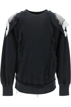 Maison Margiela Heren, Sweatshirts & Hoodies, Zwart, Maat: M Katoen