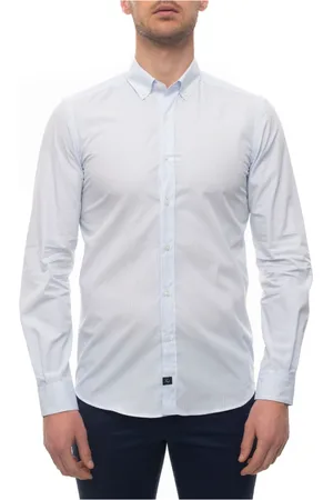 FAY Heren, Overhemden, Blauw, Maat: 2XL Katoen