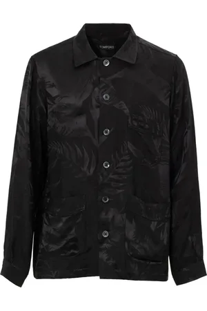 Tom Ford Heren, Overhemden, Zwart, Maat: L Viscose