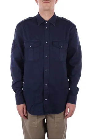 Dondup Heren, Overhemden, Blauw, Maat: XL Katoen