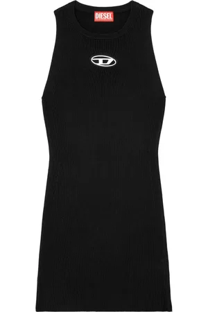 Diesel Dames, Jurken, Zwart, Maat: S Viscose