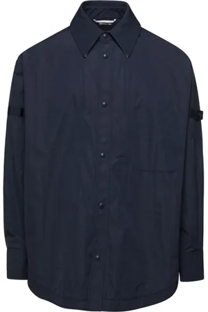 Thom Browne Heren, Overhemden, Blauw, Maat: S Nylon