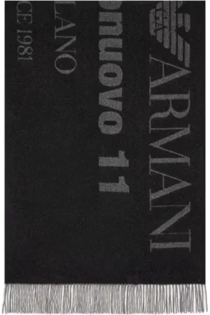 Emporio Armani Unisex, Accessoires, Zwart, Maat: ONE Size Wol