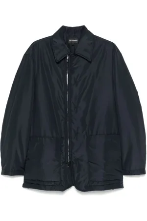Emporio Armani Heren, Jassen, Zwart, Maat: XL Poliester