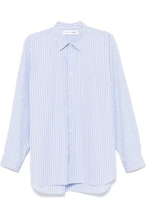 Comme des Garçons Heren, Overhemden, Blauw, Maat: XL Katoen