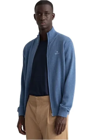GANT Heren, Sweatshirts & Hoodies, Blauw, Maat: 4XL Katoen