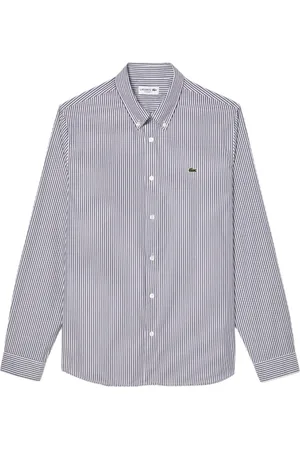 Lacoste Heren, Overhemden, Blauw, Maat: 4XL Katoen