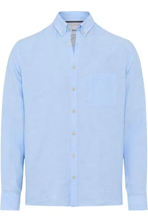 Brax Heren, Overhemden, Blauw, Maat: M