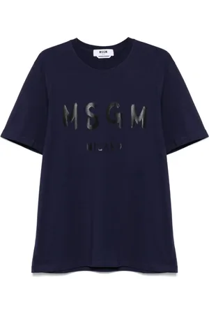 Msgm Heren, Tops, Blauw, Maat: S Katoen