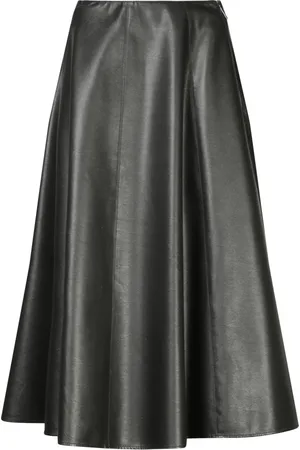 Msgm Dames, Rokken, Zwart, Maat: XS Leer
