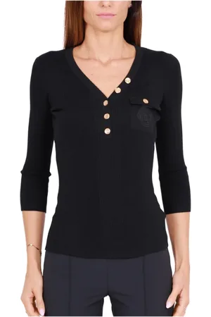 Elisabetta Franchi Dames, Tops, Zwart, Maat: M Zijde