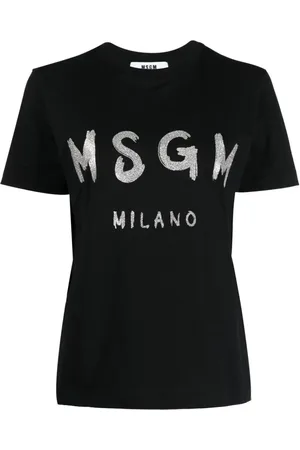 Msgm Dames, Tops, Zwart, Maat: S Katoen