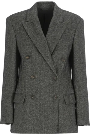 Brunello Cucinelli Dames, Jassen, Grijs, Maat: XS Wol