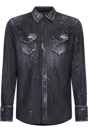 Dsquared2 Heren, Overhemden, Zwart, Maat: M Katoen