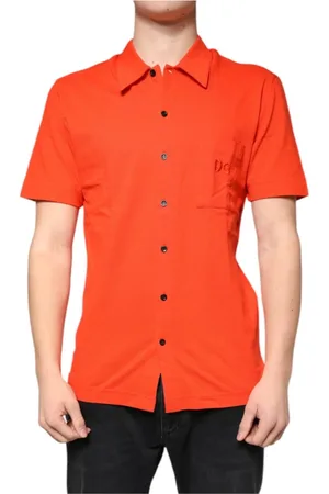 Dolce & Gabbana Heren, Overhemden, Oranje, Maat: L Katoen