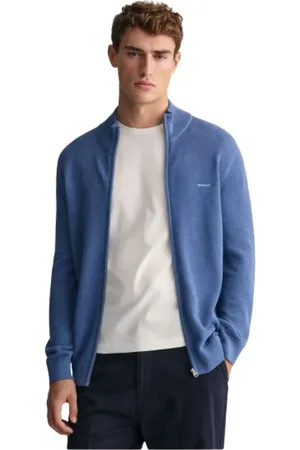 GANT Heren, Truien, Blauw, Maat: 2XL Katoen