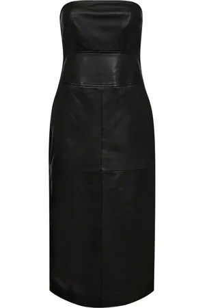Co`Couture Dames, Jurken, Zwart, Maat: L Leer