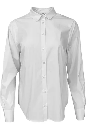 2-Biz Dames, Blouses & Shirts, Wit, Maat: 2XL Katoen