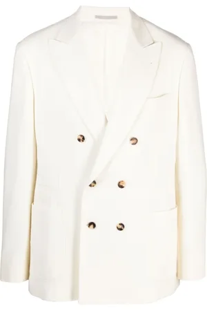 Brunello Cucinelli Heren, Jassen, Wit, Maat: XL Wol