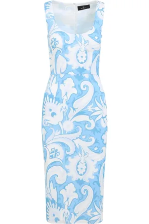 Etro Dames, Jurken, Blauw, Maat: XS Viscose