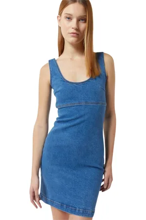 Silvian Heach Dames, Jurken, Blauw, Maat: 2XS Denim