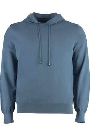 CANALI Heren, Sweatshirts & Hoodies, Blauw, Maat: L Katoen