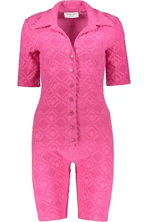Marine Serre Dames, Jumpsuits & Playsuits, Roze, Maat: XS Katoen